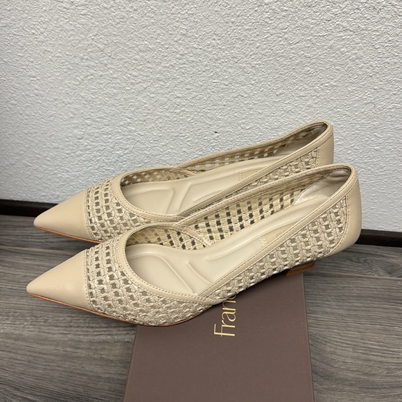 Franco Sarto Darcy Pump In Alabaster Beige Faux Raffia - Picture 6 of 7